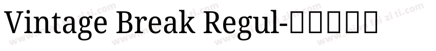 Vintage Break Regul字体转换